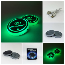 Підсвітка в підсклянник із логотипом ACURA з датчиком світла на акумуляторі