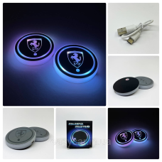 Підсвітка в підсклянник із логотипом FERRARI з датчиком світла на акумуляторі