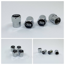 Захисні ковпачки на ніпеля  Audi 4 шт. Хром