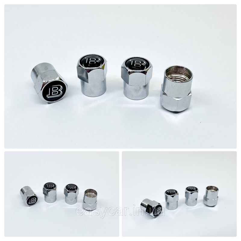 Захисні ковпачки на ніпеля Brabus 4 шт. Хром Захисні ковпачки на ніпеля Brabus 4 шт. Хром