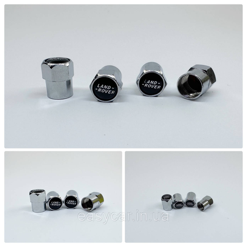 Захисні ковпачки на ніпеля Land Rover 4 шт. Хром Захисні ковпачки на ніпеля Land Rover 4 шт. Хром