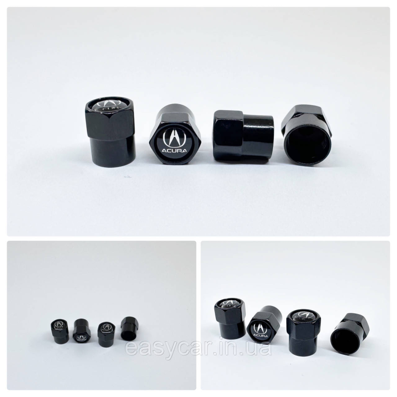 Захисні ковпачки на ніпеля  Acura 4 шт. Чорні