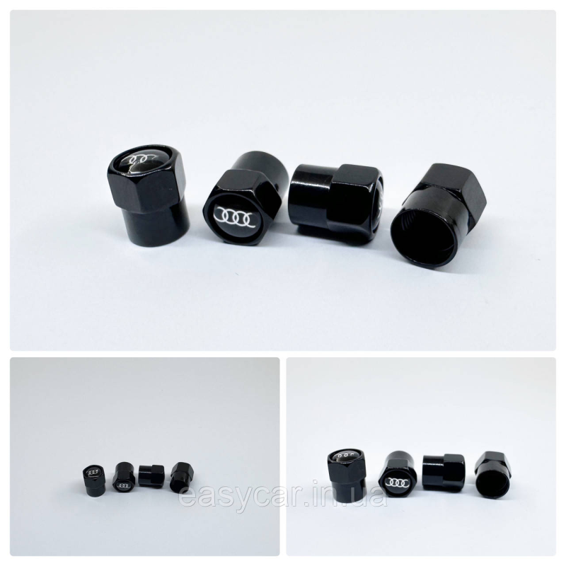 Захисні ковпачки на ніпеля  AUDI 4 шт. Чорні