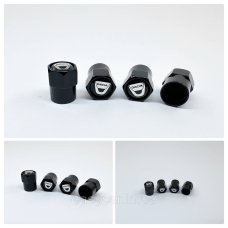 Захисні ковпачки на ніпелях DACIA 4 шт Чорні