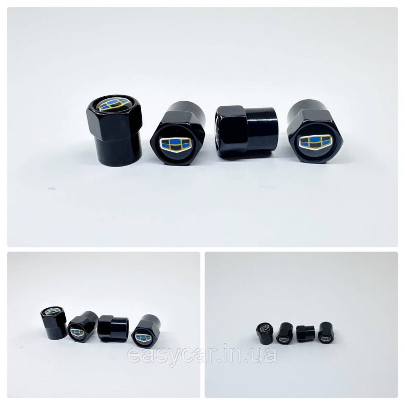 Захисні ковпачки на ніпеля  Geely 4 шт. Чорні