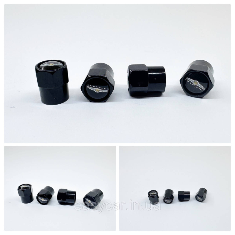 Захисні ковпачки на ніпеля Chrysler 4 шт. Чорні