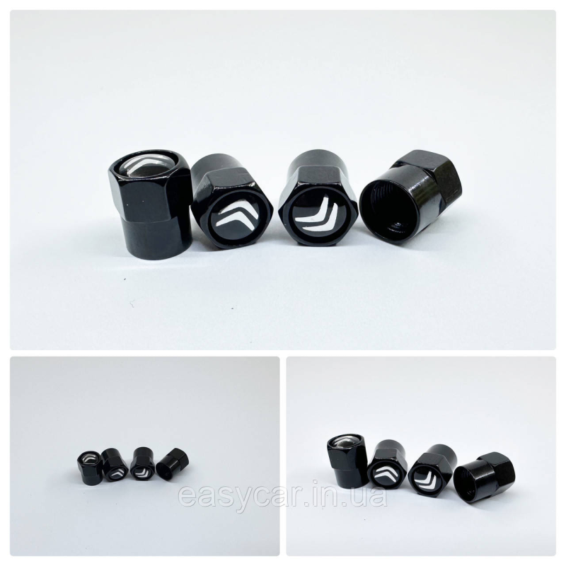 Захисні ковпачки на ніпеля Citroën 4 шт. Чорні