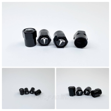 Захисні ковпачки на ніпеля TESLA 4 шт. Чорні