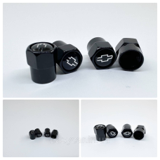 Захисні ковпачки на ніпеля Chevrolet  4 шт. Чорні