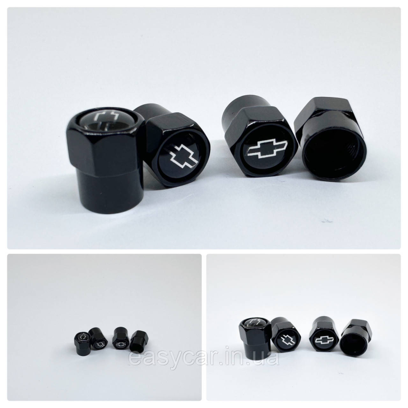 Захисні ковпачки на ніпеля Chevrolet  4 шт. Чорні