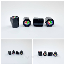 Захисні ковпачки на ніпеля  Alfa Romeo 4 шт. Чорні