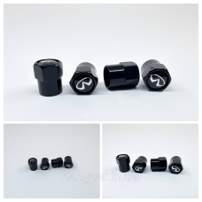 Захисні ковпачки на ніпеля  Infiniti 4 шт. Чорні