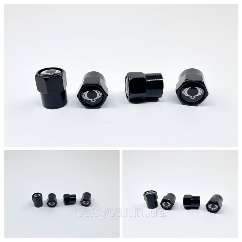 Захисні ковпачки на ніпеля  SsangYong 4 шт. Чорні