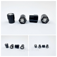 Захисні ковпачки на ніпеля  Skoda 4 шт. Чорні