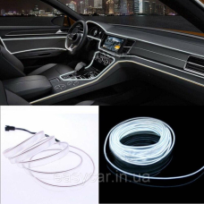 Підсвітка панелі приладів “Холодний неон“ з каintom БІЛИЙ 1 м + інвертор