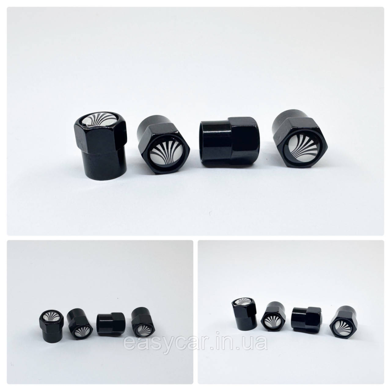 Захисні ковпачки на ніпелях DAEWOO 4 шт Чорні Захисні ковпачки на ніпелях DAEWOO 4 шт Чорні