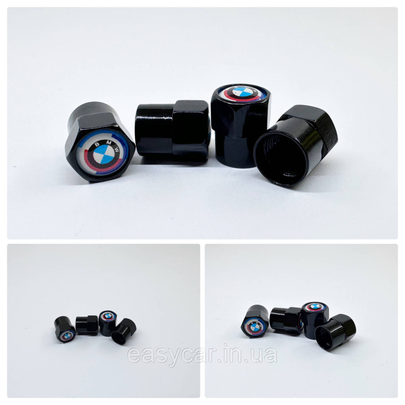 Захисні ковпачки на ніпеля BMW 4 шт. Чорні Захисні ковпачки на ніпеля BMW 4 шт. Чорні