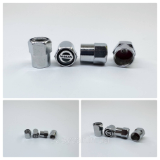 Захисні ковпачки на ніпелях NISSAN 4 шт Хром