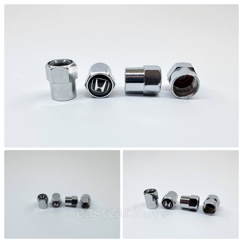 Захисні ковпачки на ніпеля Honda 4 шт. Хром
