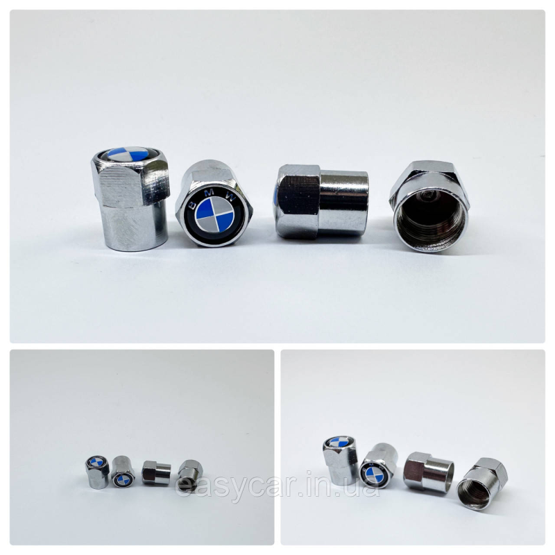 Захисні ковпачки на ніпелях BMW 4 шт Хром Захисні ковпачки на ніпелях BMW 4 шт Хром