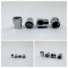 Захисні ковпачки на ніпеля  KIA 4 шт. Хром