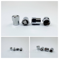 Захисні ковпачки на ніпеля  Skoda 4 шт. Хром