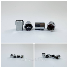 Захисні ковпачки на ніпелях MERCEDES-BENZ 4 шт Хром