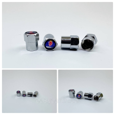 Захисні ковпачки на ніпеля  Saab 4 шт. Хром