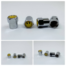 Захисні ковпачки на ніпелях СМАЙЛ 4 шт Хром