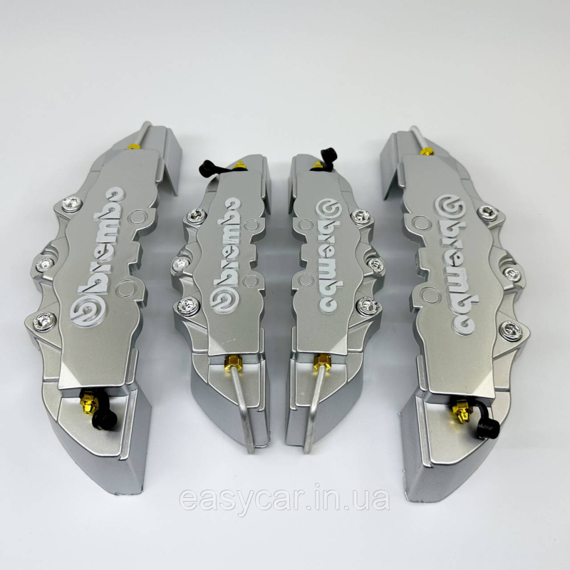 Декоративні накладки на гальмівні супорта “BREMBO“ СРІБНІ R15-18