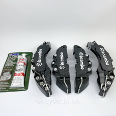 Декоративні накладки на гальмівні супорти “BREMBO“ Карбон R19-21 + герметик