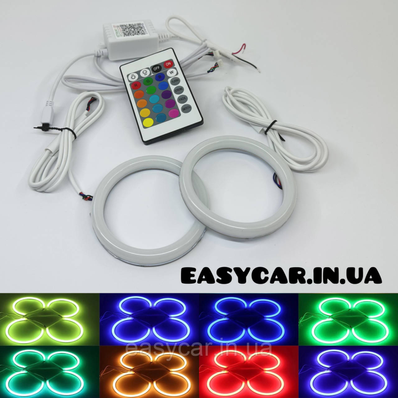 Ангельські оченята на лінзи 2,5 дюйма (80мм) Cotton RGB Bluetooth Ангельські оченята на лінзи 2,5 дюйма (80мм) Cotton RGB Bluetooth