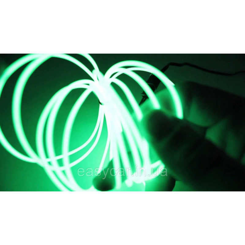 Підсвітка панелі приладів “Холодний неон“ з кантом САЛАТОВИЙ 1 м + інвертор