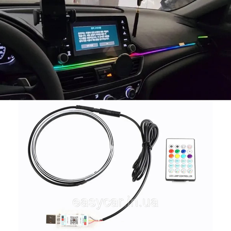 Підсвітка панелі амбієнт Ambient light RGB від USB 110см