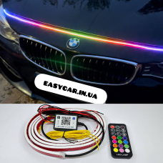 Динамічна підсвітка кришки капота різнокольорова 1,5 м RGB