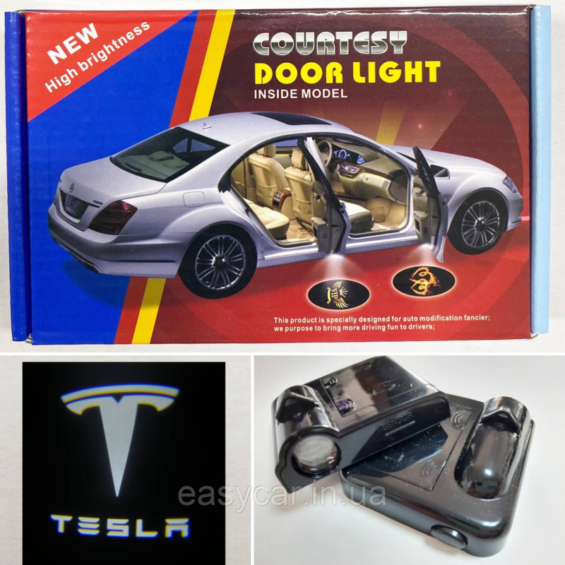 Логотип підсвічування двері Тесла Lazer door logo light TESLA Логотип підсвічування двері Тесла Lazer door logo light TESLA