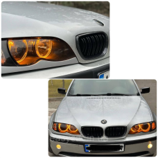 LED Ангельські оченята на BMW E46 Янтарні